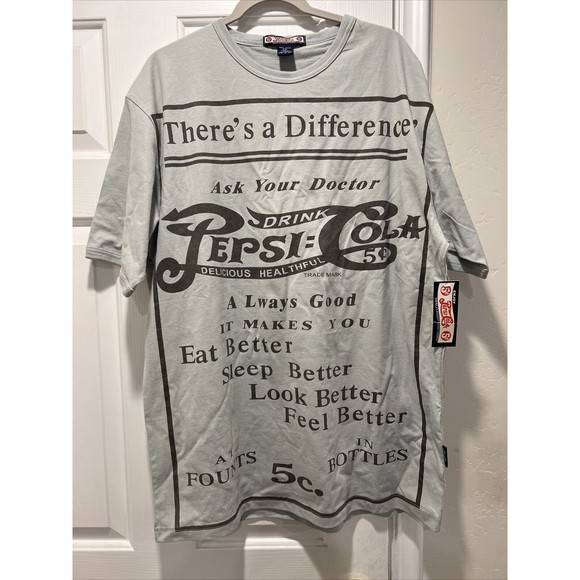 ORIGINAL Pepsi Cola 5 Cents Brand Japanese Green XXL T-shirt *RARE* New With Tag - Picture 2 of 6